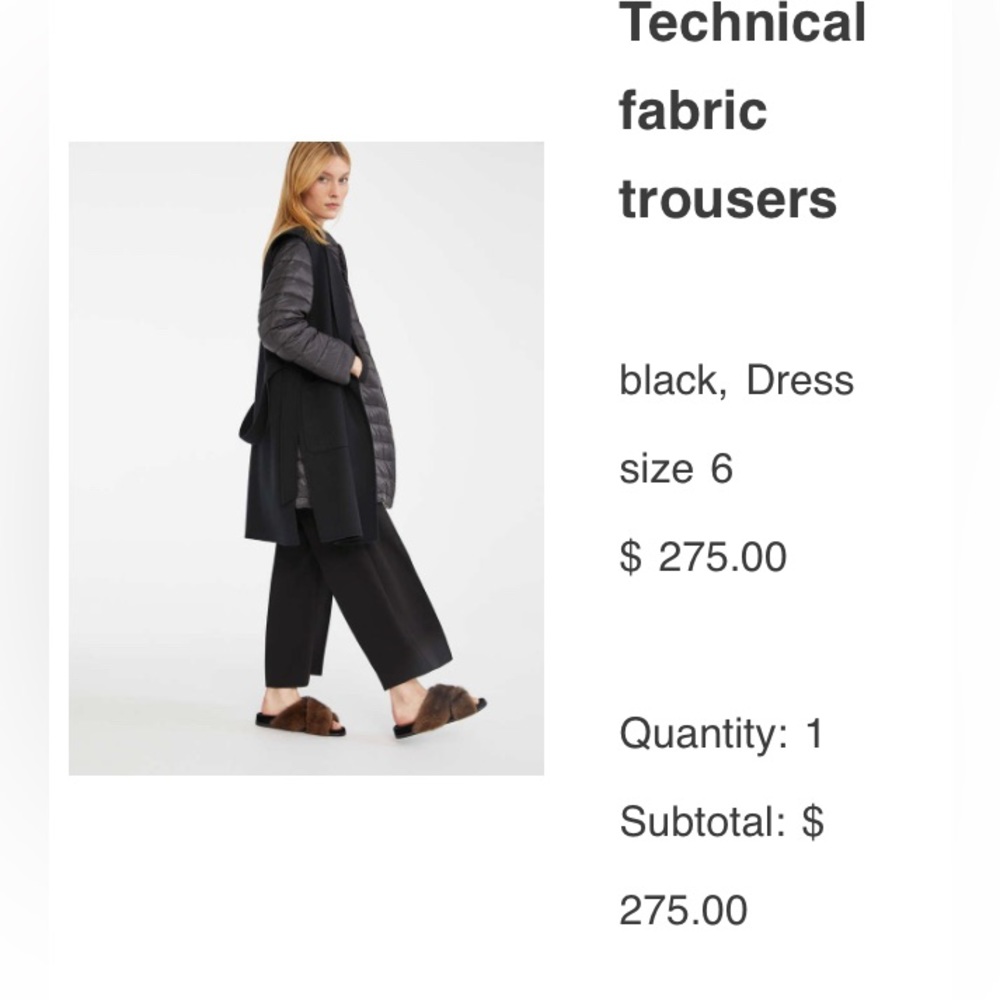 Max Mara Black Trouser Size 6